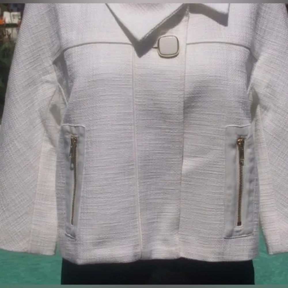 Cache Textured Swing Lined Jackie O Jacket Top - image 3